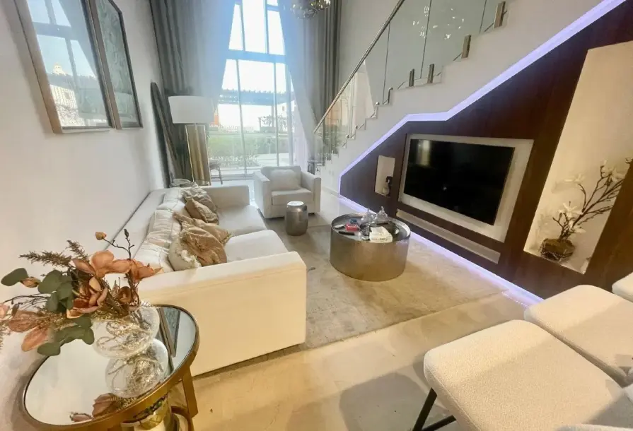 The Pearl | Furnished 1BR Chalet with Balcony & Beach Access-0