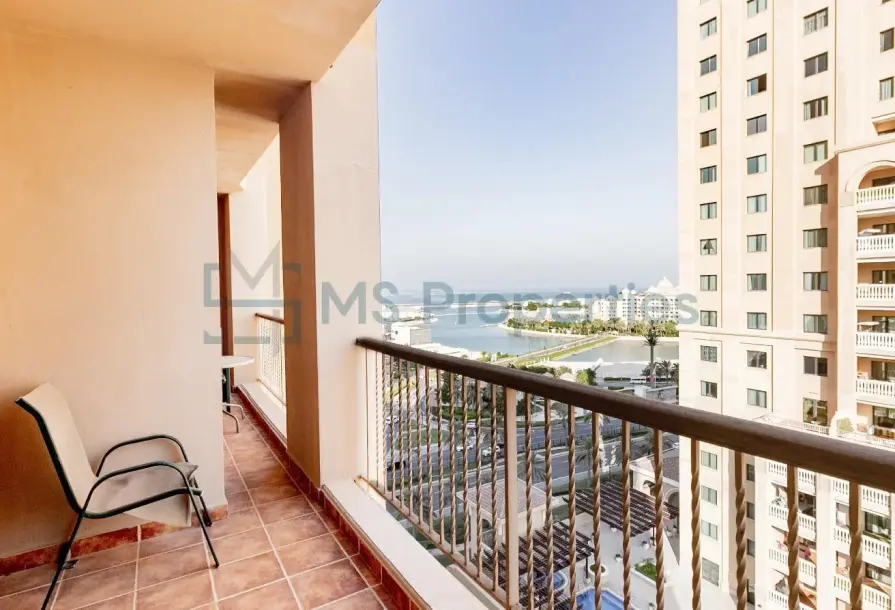 1BR + Office with Balcony | Porto Arabia – Darvesta-13