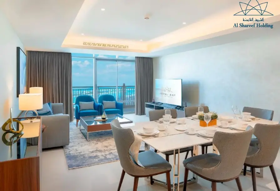 Abraj Bay 2BR + Laundry | Fully Furnished | Darvesta-0